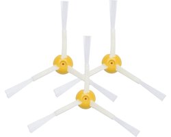 Robotstofzuiger borstelset - Zijborstel accessoire voor stofzuigerrobot - reserve vervangingsonderdelen set - geschikt voor iRobot Roomba 800/900 robotstofzuiger series - 3 stuks - geel
