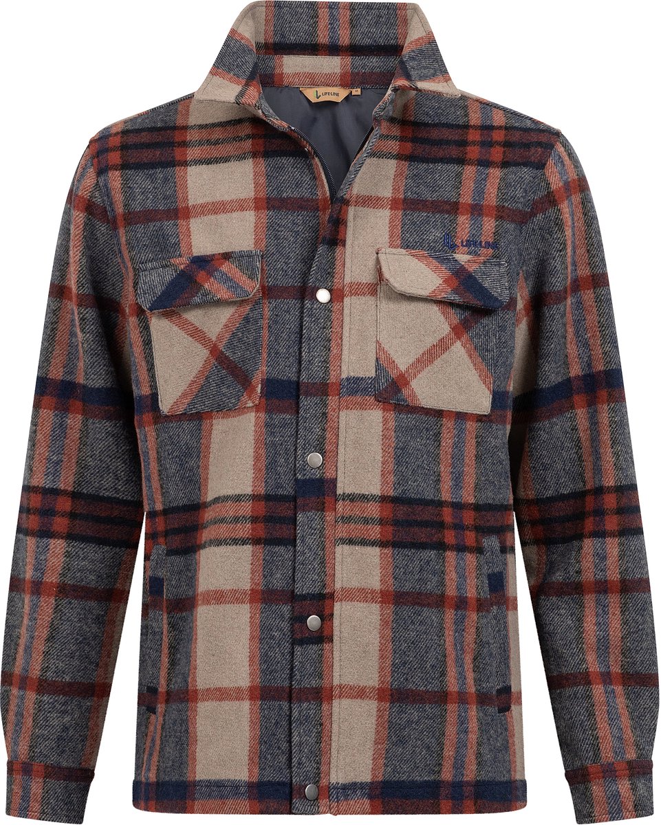 Jas/blouse Paco geruit Life Line 3XL Blauw
