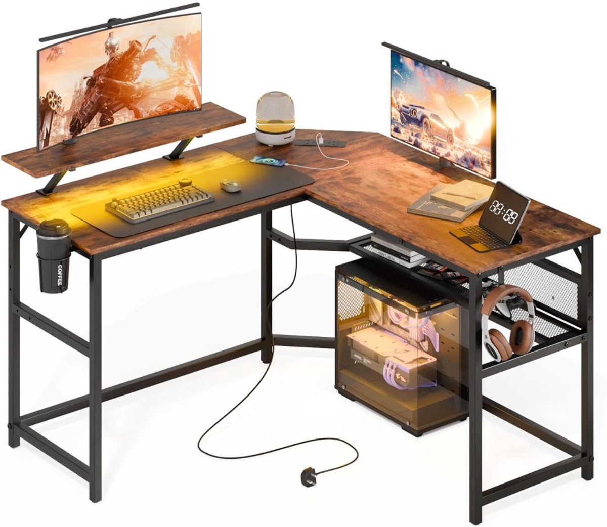 MKSS® Hoekbureau Gaming - Bureau L Vormig - Computer Desk