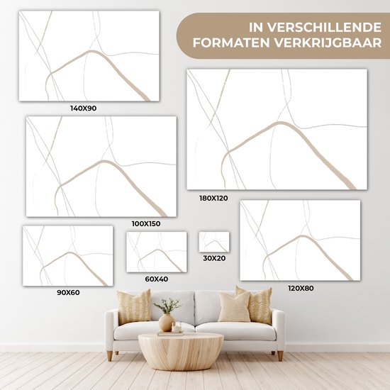 Tableau Peinture Abstrait - Minimalisme - Dessin au trait - Line cm - Décoration murale