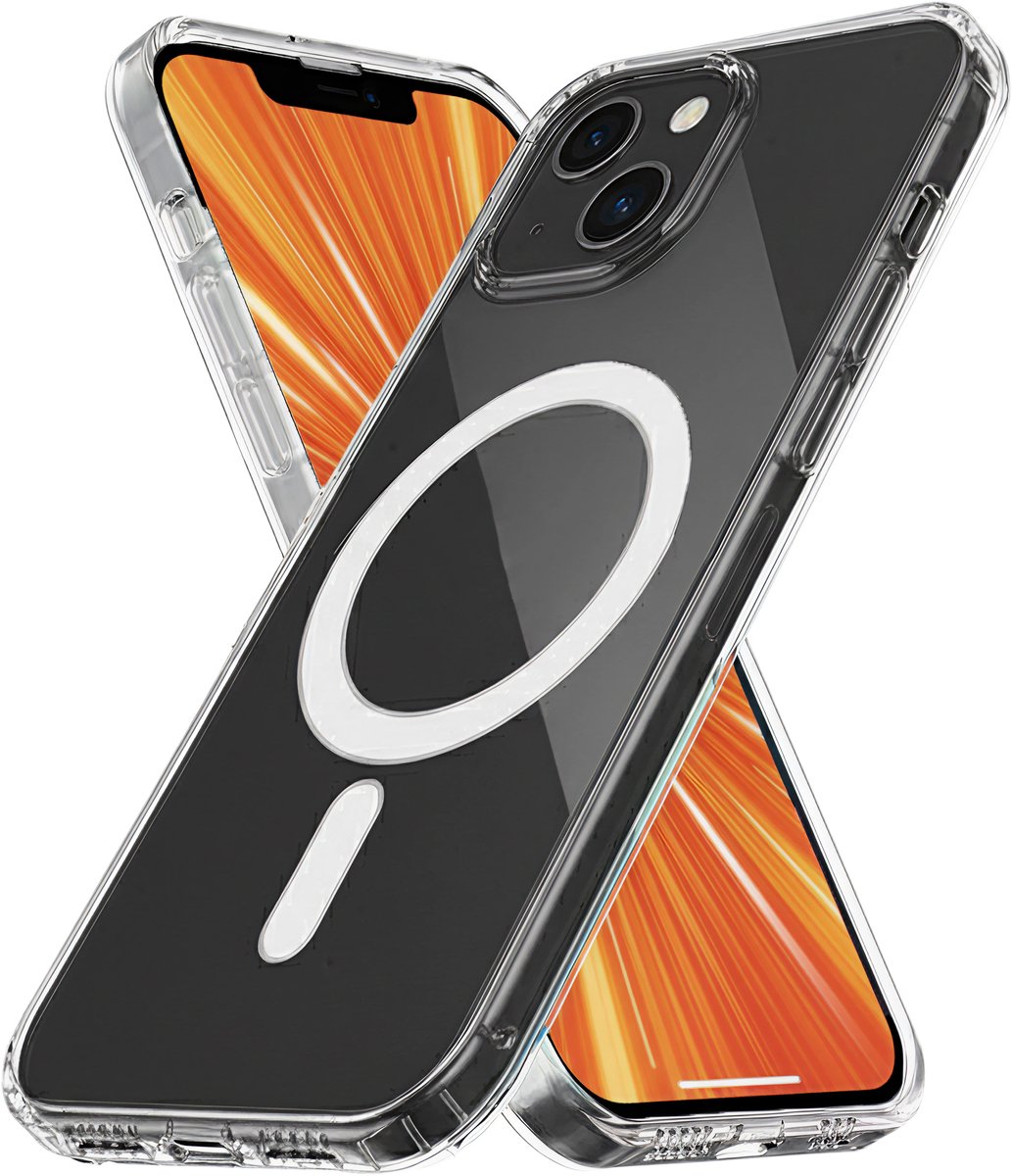 R2B Hoesje geschikt voor iPhone 13 en MagSafe - Screenprotector - Transparant Telefoonhoesje - GSM Hoesje - Model Amersfoort
