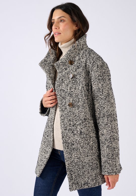 Damart - Manteau en laine mélangée Thermolactyl - Femme - Zwart - 40