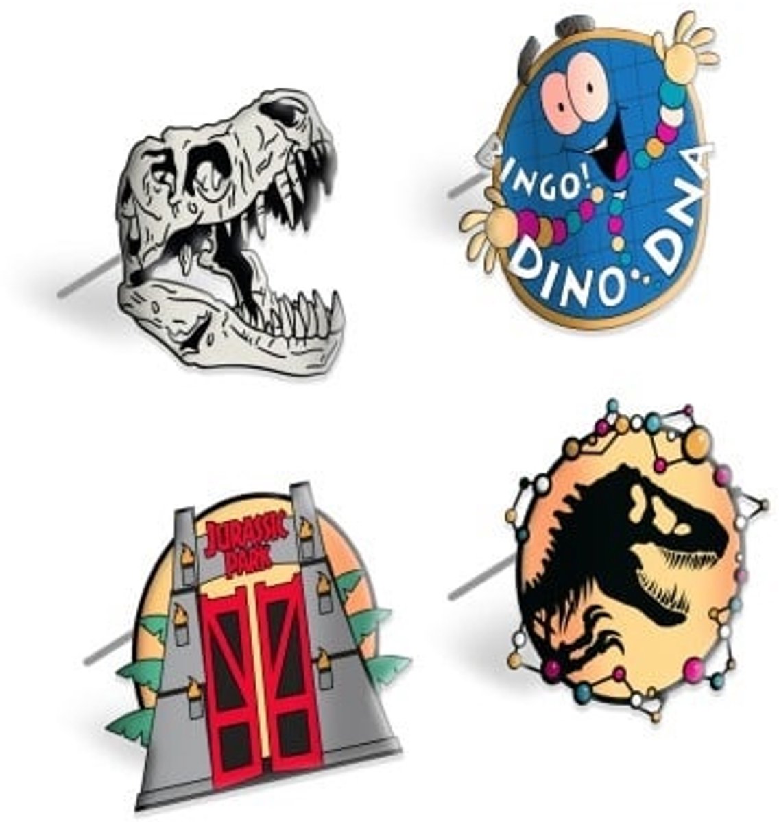 Jurassic Park Set Pins (4x)