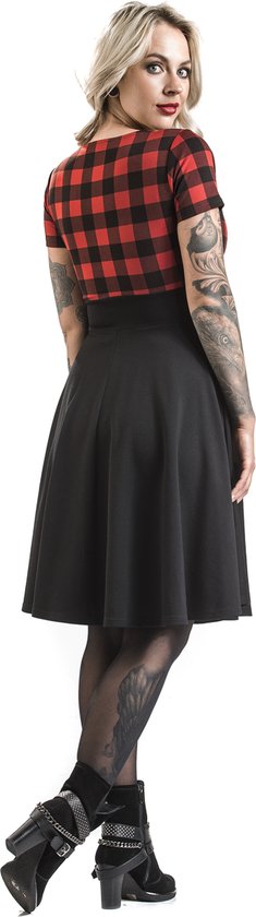 Robe noire à carreaux Rock Rebel by EMP Femme - XXL