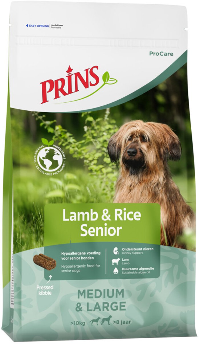 Prins ProCare Hondenvoer Droog Senior Lamb & Rice - 12 kg