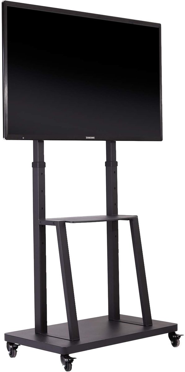 Azomor® Verstelbare verrijdbare TV-standaard met wielen en extra stabiliteit