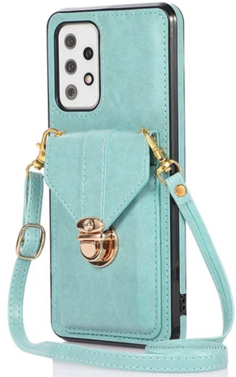 Stevige Dames Kaart Houder Luxe Portemonnee Crossbody Telefoon Hoesje geschikt voor Samsung S24 Ultra Met Riem Passen Houder
