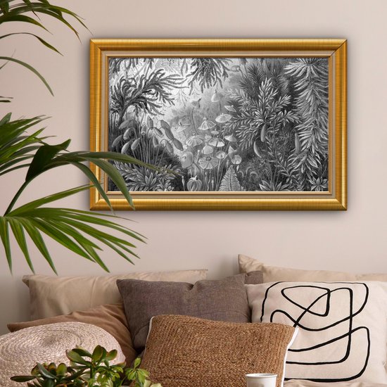 Oeuvre de Peinture sur Toile - Maîtres Anciens - Cadres - Or - 90x60 cm - Art Décoration murale