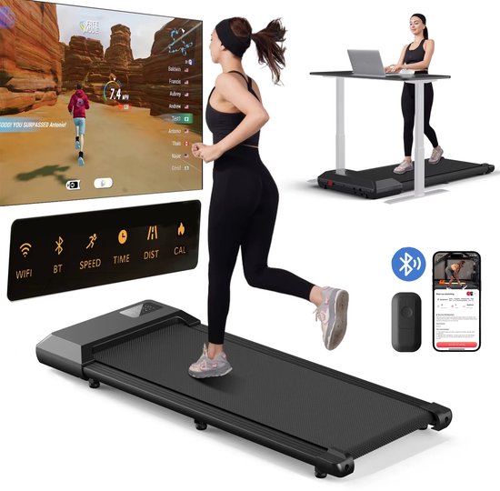 Loopband Inklapbaar 6 km/h Zwart Fitness - Loopband - €149,99