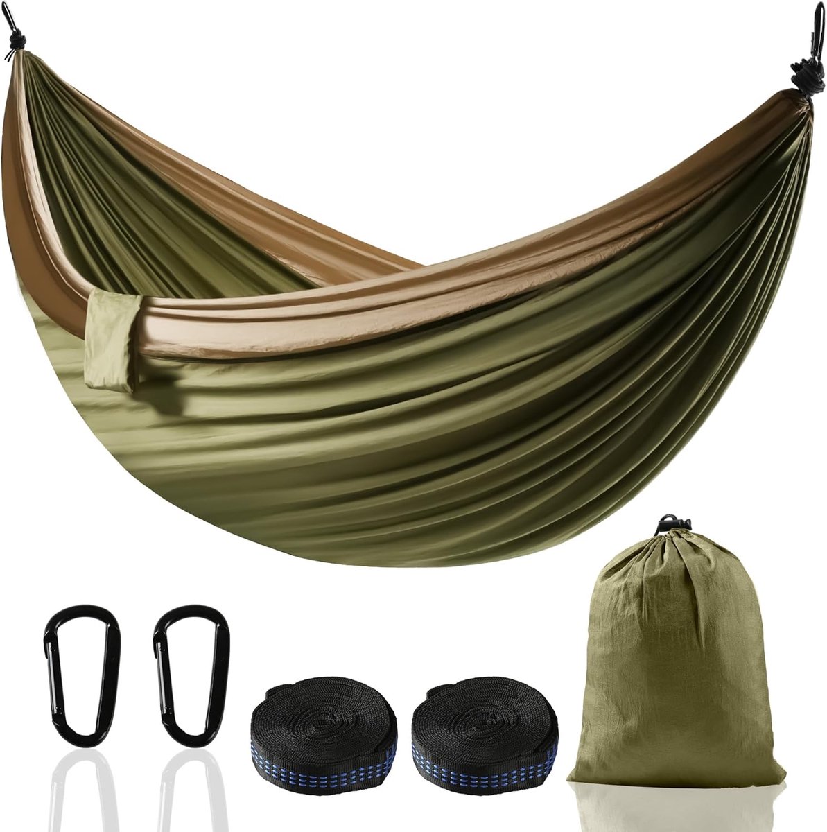 Hangmat XXL voor 2 Personen - Ultralicht, Opvouwbaar & Draagbaar - Perfect voor Buiten en Binnen Activiteiten