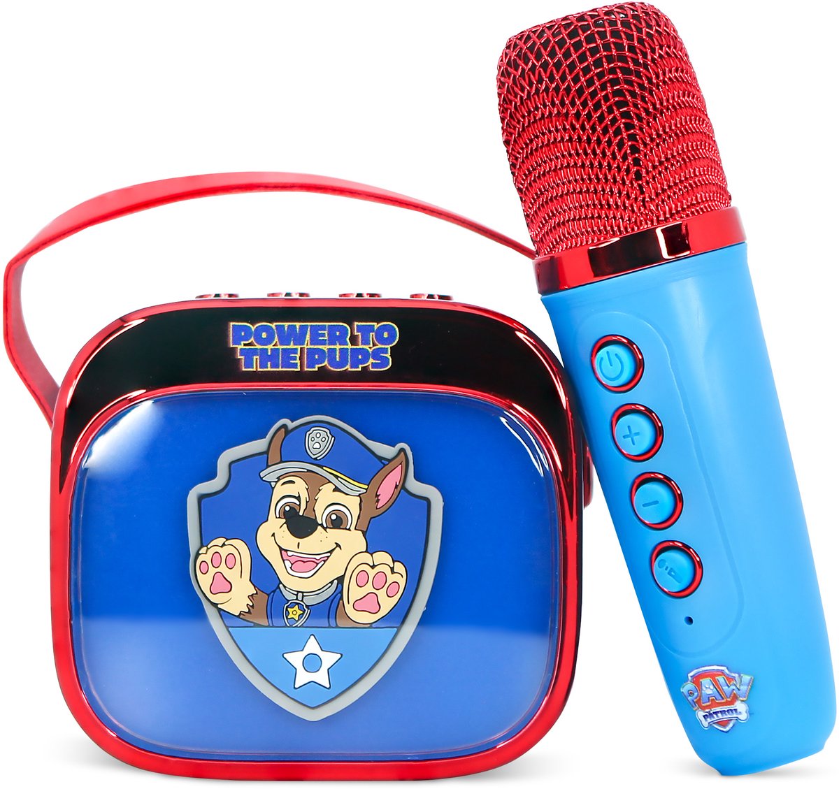 Paw Patrol - karaoke set voor kinderen - draadloze microfoon en speaker - met lichteffecten en stemeffecten — cadeau in Spellen & Speelgoed - foto 7
