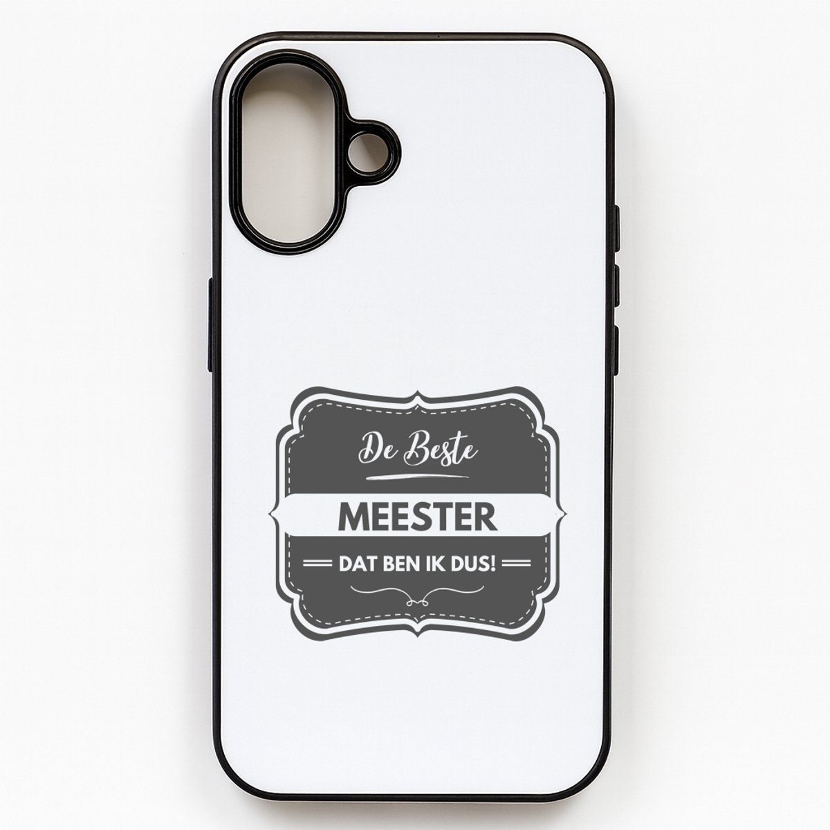 Hacebo® - De beste meester telefoonhoesje - Meester - geweldige meester - telefoonhoesjes - school - verjaardagscadeau - afscheidscadeau - kado - hoesje geschikt voor iPhone 16