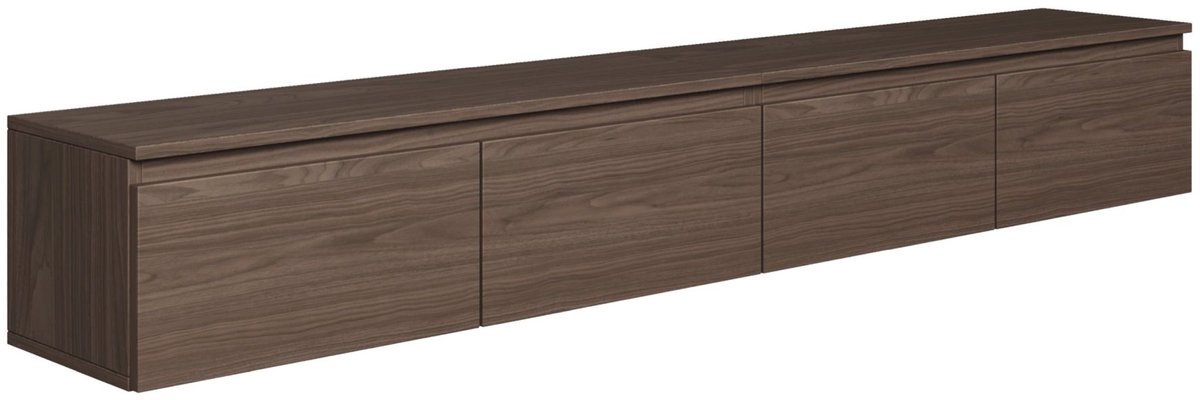Selsey Bemmi - TV-wandmeubel, Wisconsin walnoot, 200 cm