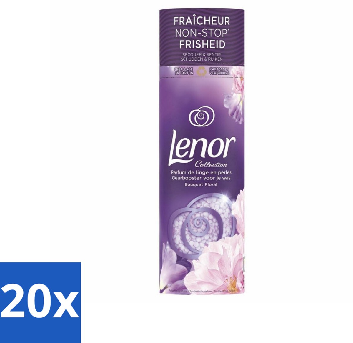 20 x Lenor - Geurbooster - Bloemen Boeket - Non-Stop Frisheid - 19 Wasbeurten - Geurbooster - Bloemige Geur - Wasgeur - Frisheid - Wasmiddel