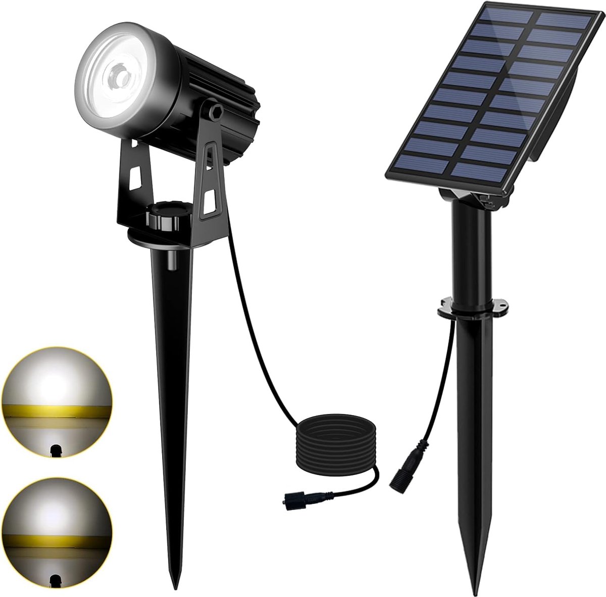 Waterdichte Tuinverlichting op Zonne-energie met 2 Verlichtingsmodi - Draadloos en Instelbaar
