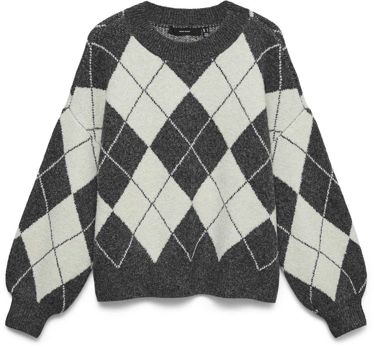 VERO MODA - VMDOFFY JAQUARD LS O-NCK PULLOVER NOOS - Dames - Gebreide truien