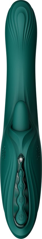 ZALO - Ares - Vibromasseur lapin point G chauffant - Contrôle par application - Vert émeraude