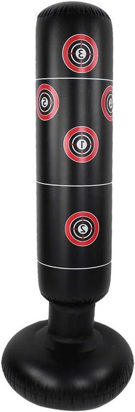 Allecto Plus - Bokskolom voor Volwassenen - Kinderen Fitness - Opblaasbare Zachte Flexibele Zandzakken - Opvouwbaar - Thuis Trainingsoptie