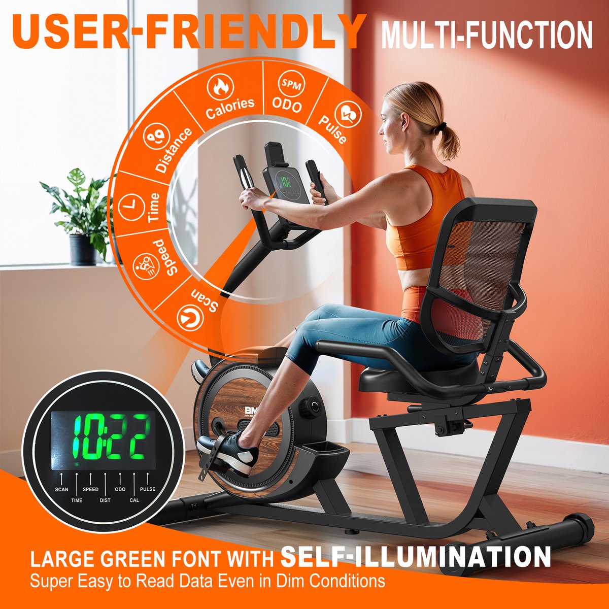 MettleMatic Ligergometer - Ligfiets Hometrainer 150 kg - afbeelding 2