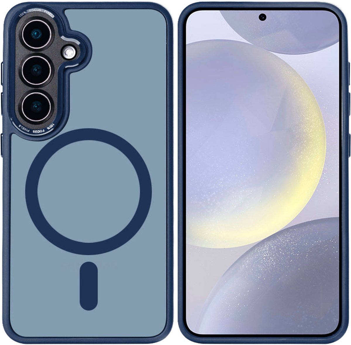 Rixus Classic 04 Case With MagSafe For Samsung Galaxy S25 S931B Dark Blue