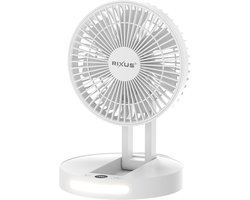 Rixus RXBF03 Portable Desktop Battery Fan White