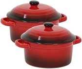 Nava - Cocottes rondes en fonte (lot de 4) - Plats à four