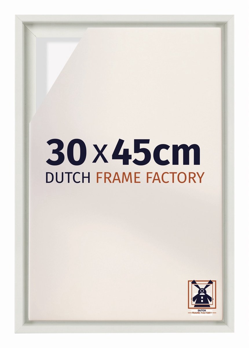 Dutch Frame Factory Baklijst 30x45 cm - Wit Mat - Geschikt voor Canvasdoek - MDF Baklijst Lausanne