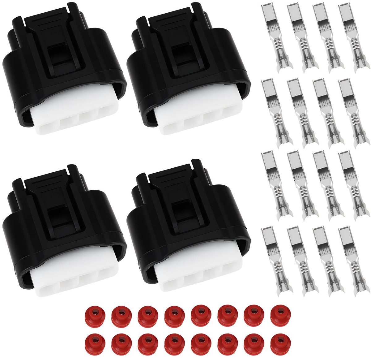 4Pcs 4Pin Ignition Coil Plug Connector 90980-11885 Compatible with Toyota