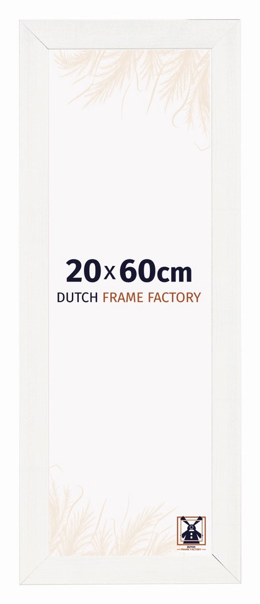 Dutch Frame Factory Fotolijst 20x60 cm - MDF - Wit Geveegd - Praag