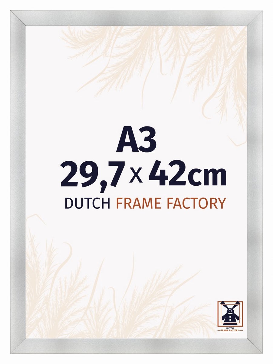 Dutch Frame Factory Fotolijst A3 29,7x42 cm - MDF - Aluminium Geborsteld - Praag