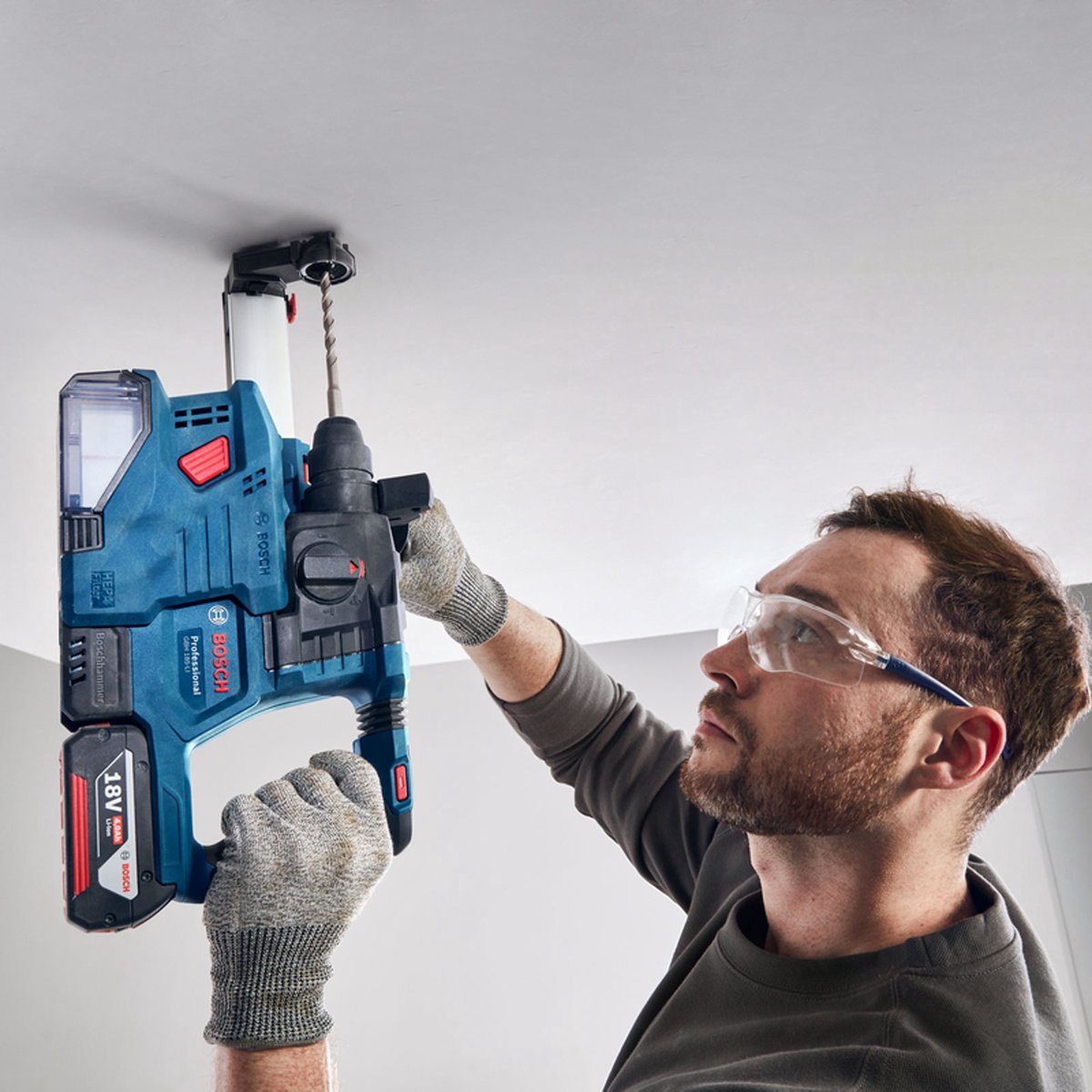 Bosch Professional GBH 18V-22 Accu combihamer SDS-Plus 1,9J 18V Basic Body in L-Boxx - 0611924001 thumbnail 2