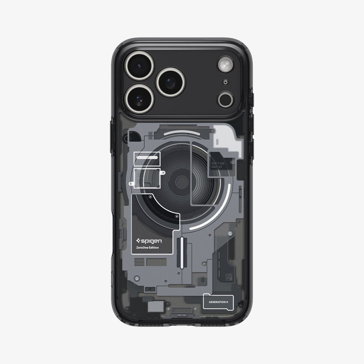 Spigen ACS10073 mobiele telefoon behuizingen 16 cm (6.3") Hoes Zwart, Transparant
