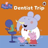 Peppa Pig en George bezoeken de tandarts. De olifant tandarts en Rexy de dinosaurus zijn ook aanwezig.