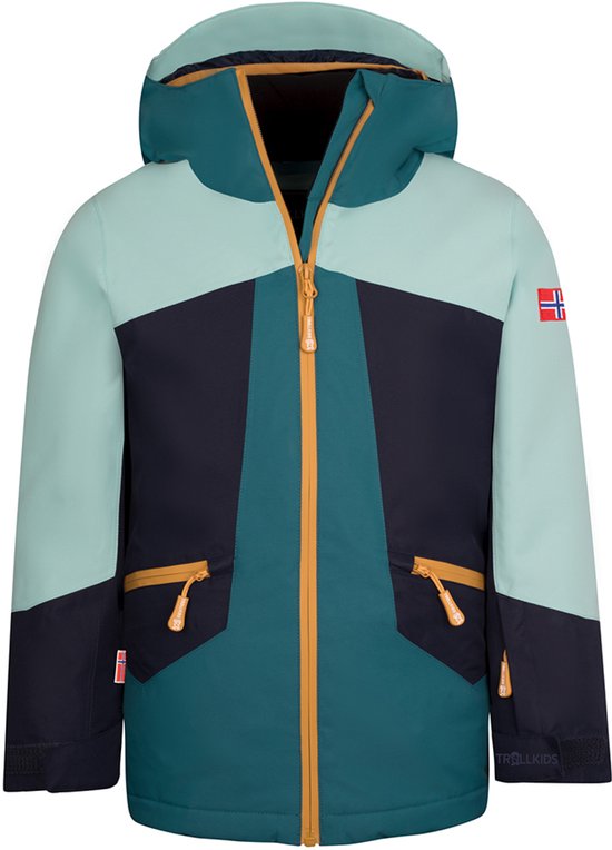 Trollkids Rauland Veste Vert, Blauw 128 cm Garçon