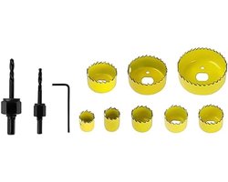 Allecto plus - Gatenzaagset, 8-delig, koolstofstaal, 19-64 mm, boorgereedschap voor inbouwlampen hout, gipsplaten, kunststof. Voeg meer zoektermen toe voor optimaal resultaat.