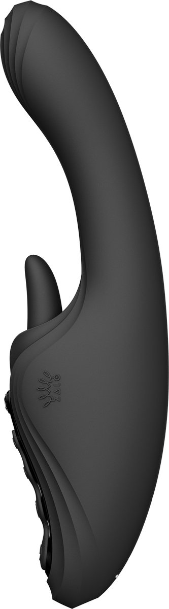 Zalo - Ares - Likkende G-Spot Rabbit Vibrator - Verwarmend - App Control - Obsidian Zwart