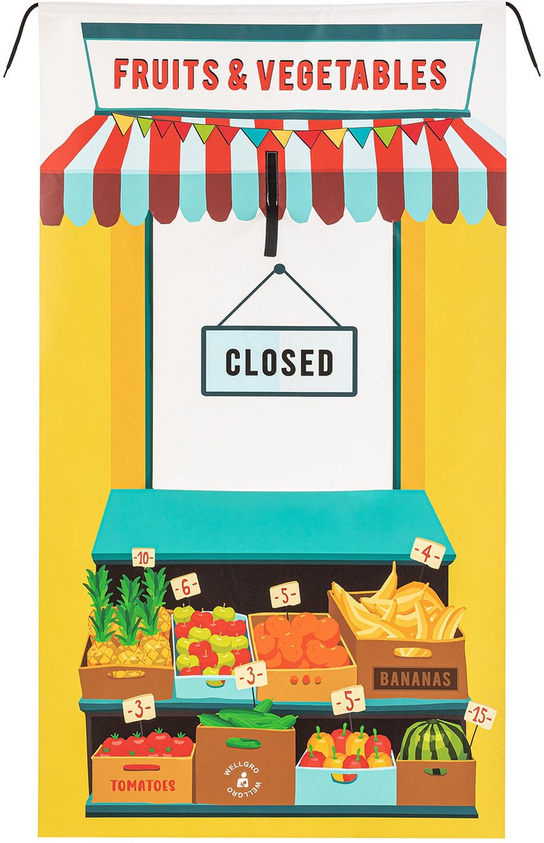 Asir Ophangbare Poppenkast - Poppentheater - Deurspel - Geel - 137x77 cm