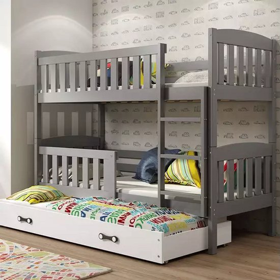 KOBI Kinderbed met lade - wit - 160x80cm - met matras KOBI Kinderbed met lade - wit - 160x80cm - met matras