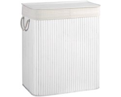 Hoppa! - Bamboe wasmand - 2 compartimenten - Wit