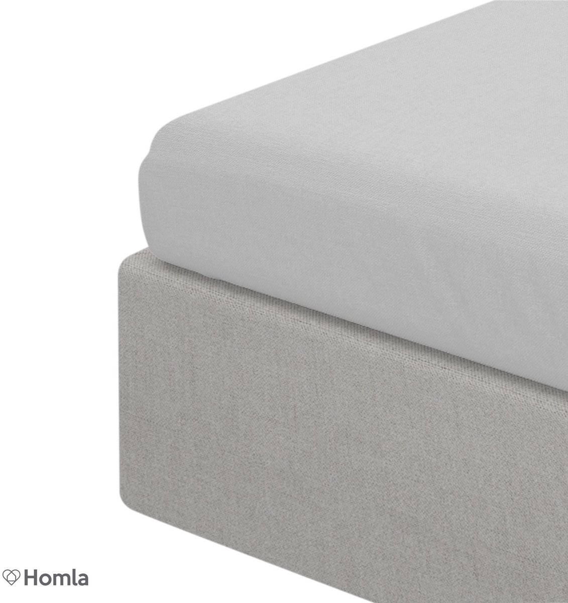 HOMLA - Grey Satin Sheet - 180x200 cm - DANIELLE