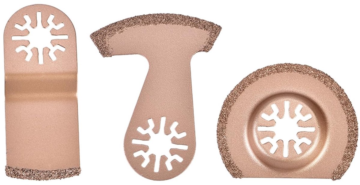 Oscillating Multitool Set - Carbide Saw Blades - Cement Grinding - Multifunctionele Power Tool - 3 Piece Oscillating Segment Tungsten Carbide Saw Blade