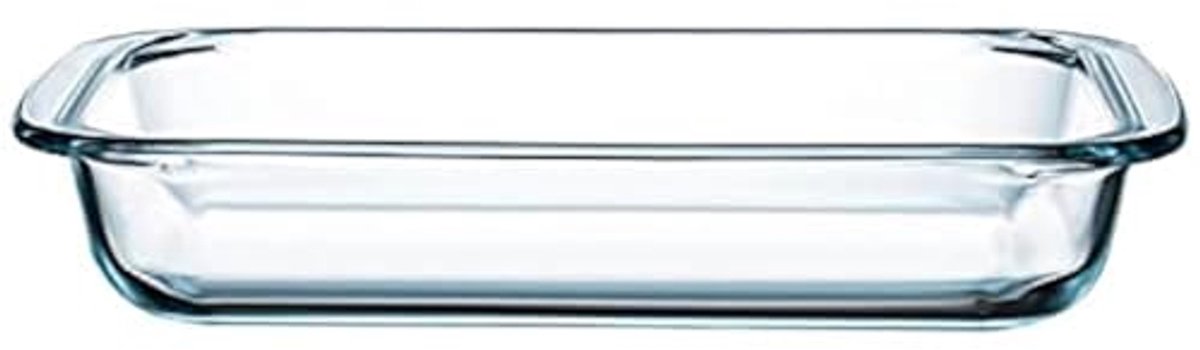 Grote Ovenschotel van Glas - 3.5 L - Rectangular Bakvorm voor Lasagne, Roestpan