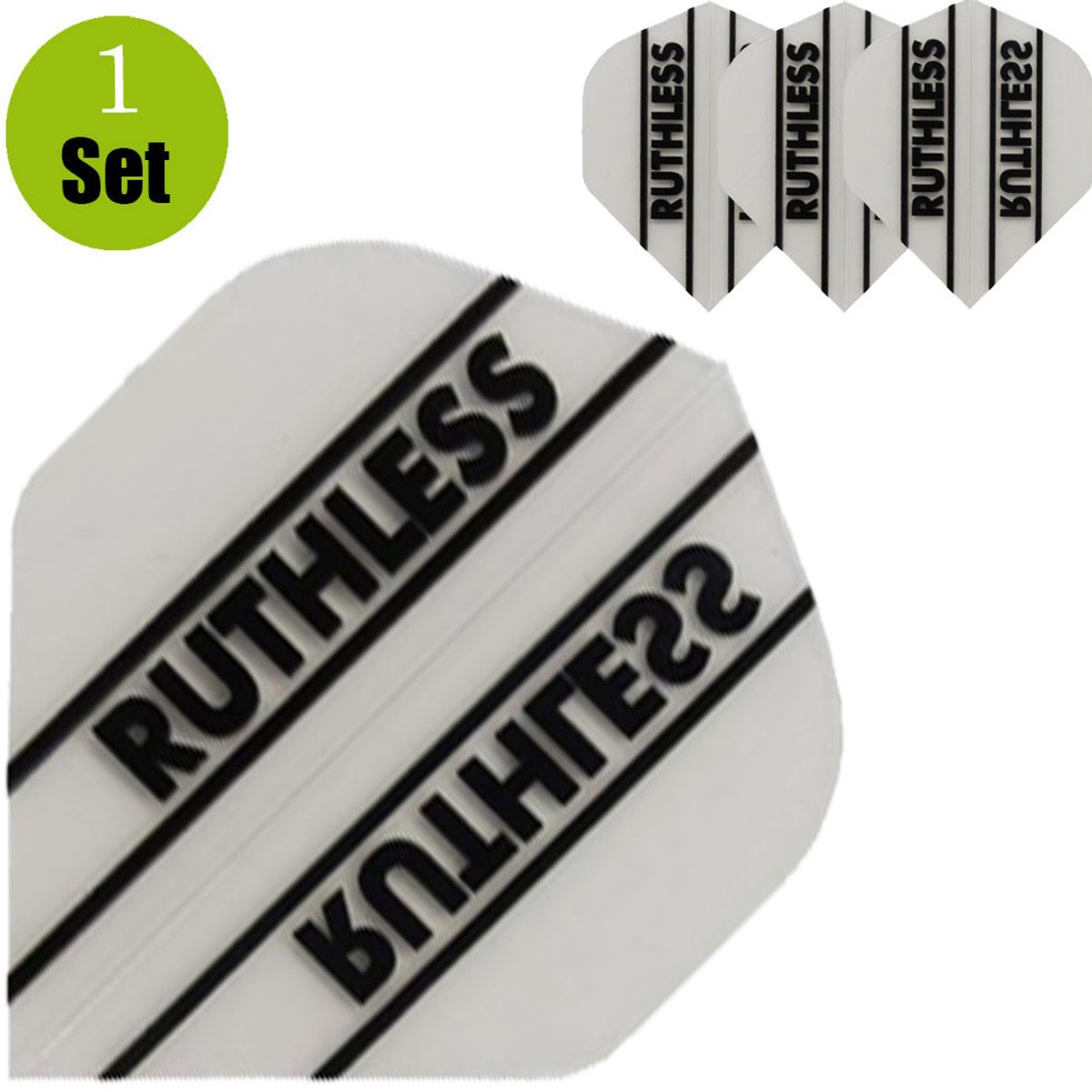 Ruthless Dart Flights - Wit- ()