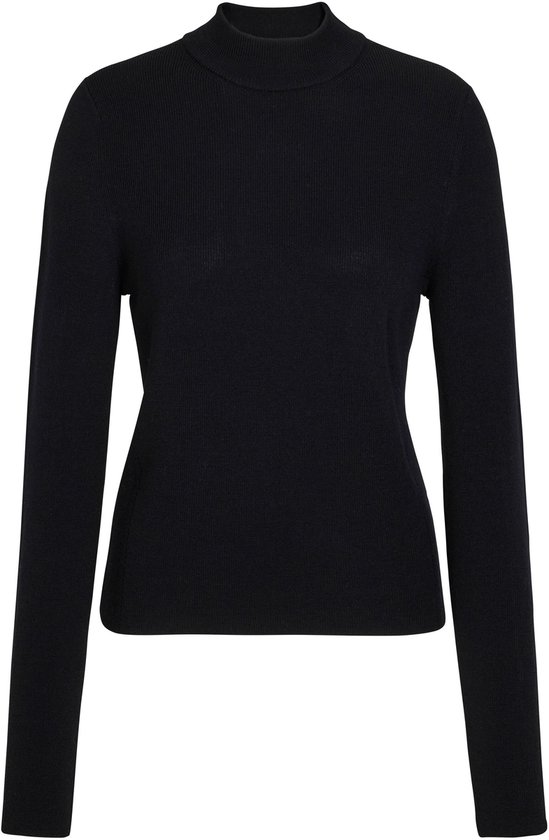 Pull à col roulé en laine douce et chaude FALKE Favorites Ultrafine Mock Neck pour femme, noir - taille L