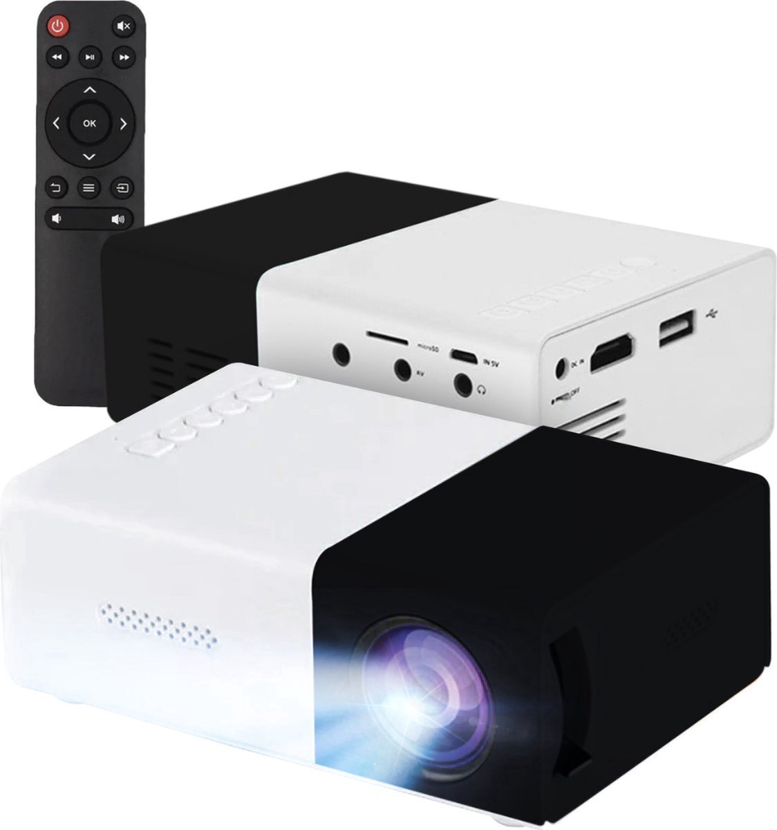 Beamer - Mini Beamer – draagbaar – projector – zwart