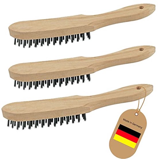 JNNJ Autoreinigingsborstel – Houten Handvat – Zachte Natuurlijke Haren – 37 Cm – Voor Ramen, Tapijt, Interieur En Sneeuwvrij Maken – Krasvrij En Comfortabel