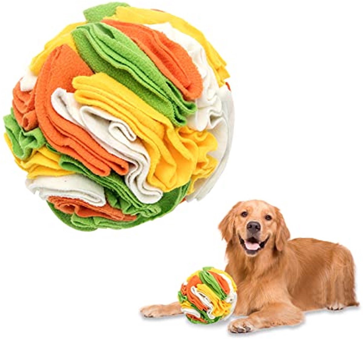 Interactieve snuffelbal voor honden - Hersenstimulerend en stressverlichting - Puzzelspeelgoed voor honden