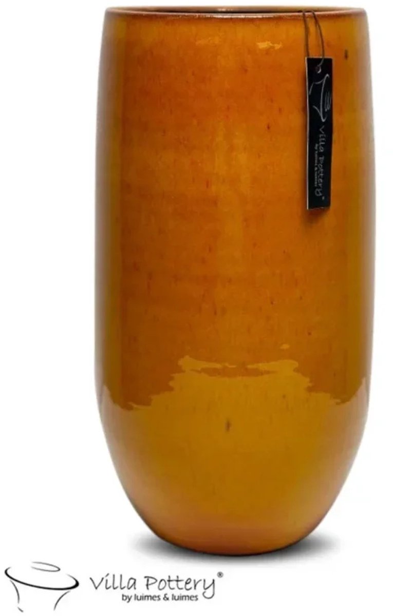 Villa Pottery Bellagio Vaas Bruin Oranje 17x69 cm
