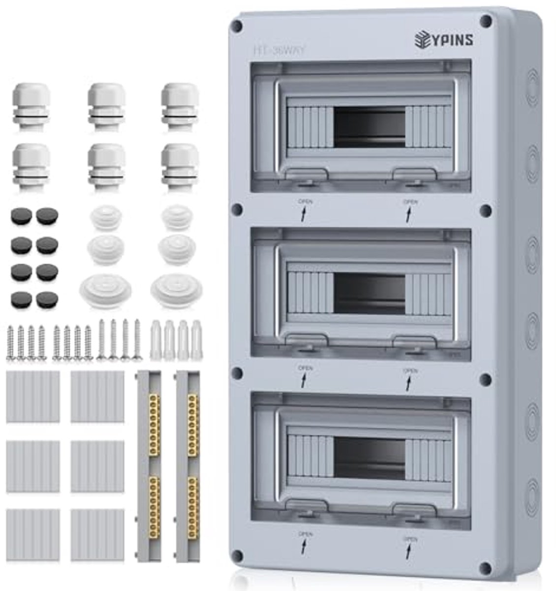 Verdeelkast Opbouw met 36 Modules voor Binnen- en Buitentoepassingen, IP65 Bescherming