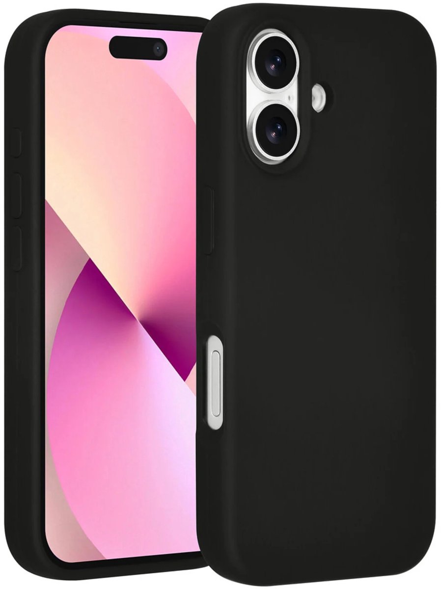 Backcover - Premium Liquid Silicone Soft Hoesje - Geschikt voor: iPhone 17 - Zwart